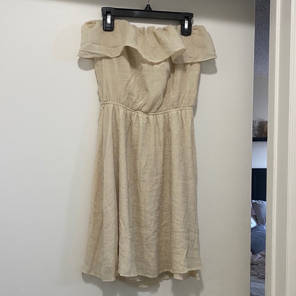 Strapless Cream Dress